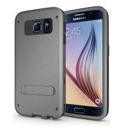 Galaxy S6 Strong Armor Hybrid with Stand (Space Gray)